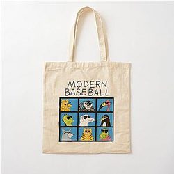 Modern Baseball Animal Cotton Tote Bag