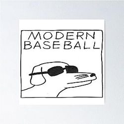 Modern Baseball Dog Poster