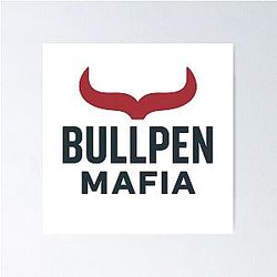 Bullpen Mafia Modern Baseball Design by Backstop Co Poster