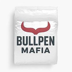 Bullpen Mafia Modern Baseball Design by Backstop amp Co Duvet Cover