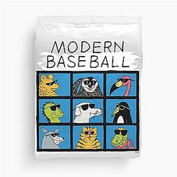Modern Baseball Animal Bunch Duvet Cover