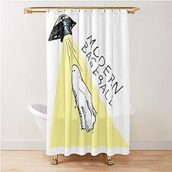 Modern Baseball Shower Curtain