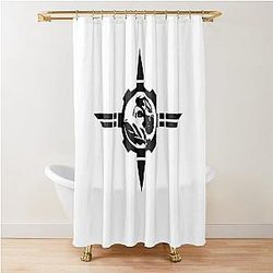 Modern Baseball Shower Curtain