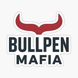 Bullpen Mafia - Modern Baseball Design by Backstop Co Sticker
