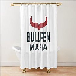 Bullpen Mafia Modern Baseball Design by Backstop Co. Shower Curtain