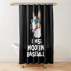 I Miss Modern Baseball Shower Curtain