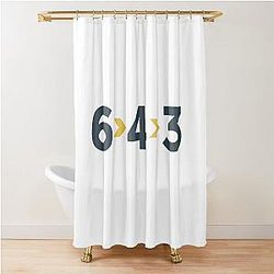 6-4-3 Double Play - Modern Baseball Design by Backstop Company Shower Curtain