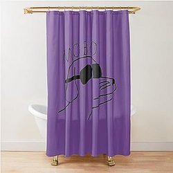 Modern Baseball Flag Shower Curtain