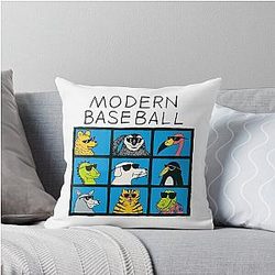 Modern Baseball Throw Pillow