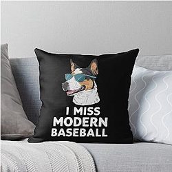 I Miss Modern Baseball Throw Pillow