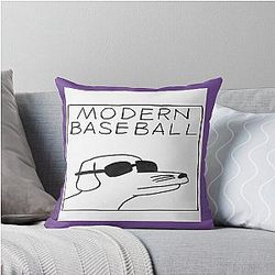 Modern Baseball Dog Throw Pillow