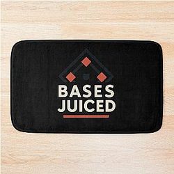 Bases Juiced – Modern Baseball Design by Backstop & Co. Bath Mat