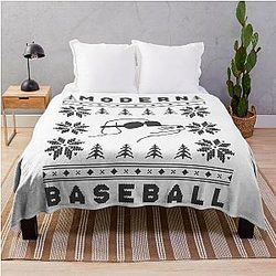 Modern Baseball Merchandise Throw Blanket
