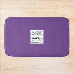 Modern baseball dog bath mat