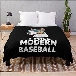 I Miss Modern Baseball Throw Blanket