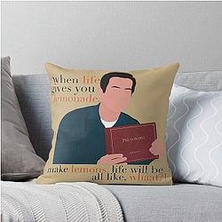 Modern Family Phil Dunphy When Life Gives You Lemons Meme Fan Art Throw Pillow