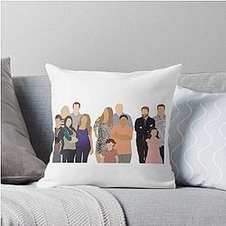 Modern Family Art Throw Pillow