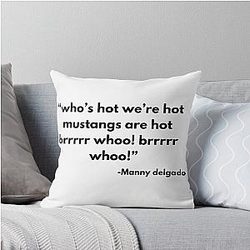 Who's Hot Mustangs Are Hot Whoo!:Manny Delgado Modern Family Throw Pillow
