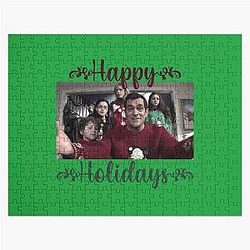 Modern Family Happy Holidays Greeting Card Jigsaw Puzzle