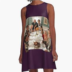 Modern family Thanksgiving A-Line Dress