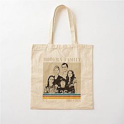Retro Modern Family Series Cotton Tote Bag