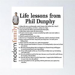 Life Lessons From Modern Family Films Sitcom Movie Cameron Alex Dunphy Gift Graph Poster