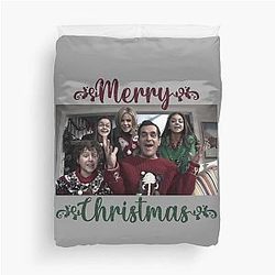 Dunphy Family from Modern Family Merry Christmas Greeting Card Duvet Cover