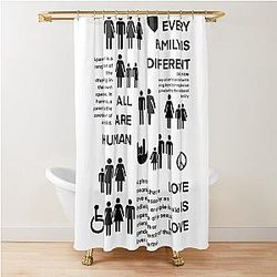 The Modern Family Diagram Shower Curtain