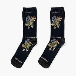 Clanosaurus Rex Buchanansaurus rex Buchanan Modern Family Tartan Socks