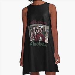 Dunphy Family from Modern Family Merry Christmas Greeting Card A-Line Dress
