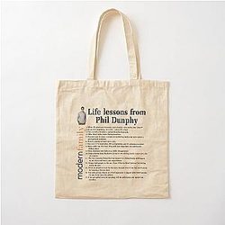 Life Lessons from Phil Dunphy Modern Family Cameron Tucker Alex Dunphy Gift Graph Cotton Tote Bag
