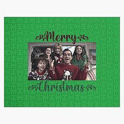 Dunphy Family from Modern Family Merry Christmas Greeting Card Jigsaw Puzzle