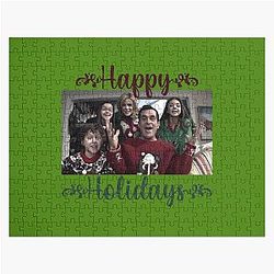 Dunphy family from Modern Family Happy Holiday greeting card Jigsaw Puzzle