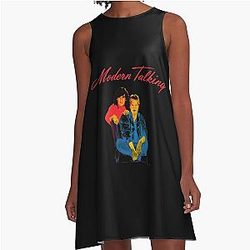 Vintage Modern Talking Gift For Men Women A-Line Dress