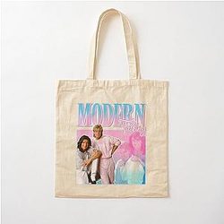 Modern Talking Vinyl Cotton Tote Bag