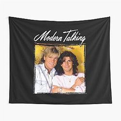 Retro Modern Talking Music Tribute Design Tapestry