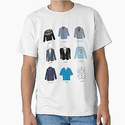 Schitt's Creek Iconic Costumes for David Rose Stevie Budd Johnny Rose Moira Rose Jocelyn Schitt Roland Schitt Ted Mullins and Alexis Rose Classic T-Shirt