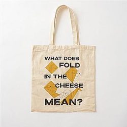 What Does Fold the Cheese Mean Schitts Creek Cooking with David and Moira Rose Cotton Tote Bag