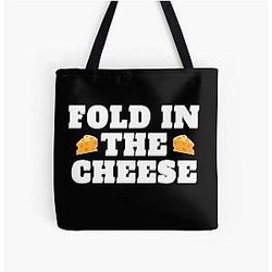 Fold in the Cheese All Over Print Tote Bag