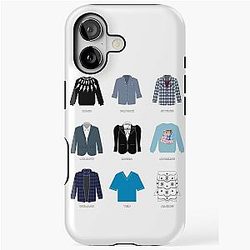Schitt's Creek Iconic Costumes for David Rose, Patrick Brewer, Stevie Budd, Johnny Rose, Moira Rose, Jocelyn Schitt, Roland Schitt, Ted and Alexis Rose iPhone Tough Case