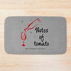 Notes of Tomato Moira Rose Bath Mat