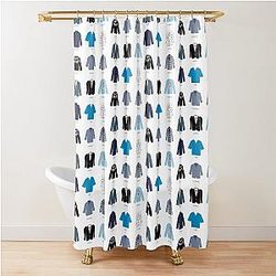 Schitt's Creek Iconic Costumes David Rose Patrick Brewer Stevie Budd Johnny Rose Moira Rose Jocelyn Schitt Roland Schitt Ted Mullins Alexis Rose Shower Curtain