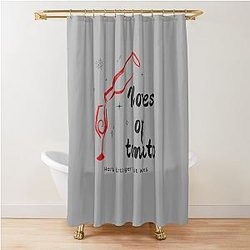 Notes of Tomato Moira Rose Shower Curtain
