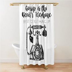 Schitt's Creek - Gossip is the Devil's Nas to Just Hang Up - Moira Rose Quote - Schitt's Creek Quote Shower Curtain