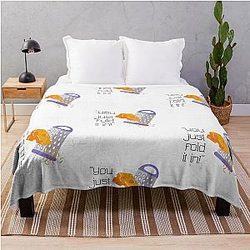 Fold in the Cheesy Moira Rose Throw Blanket