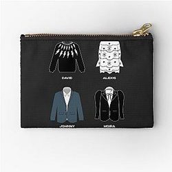 Schitt's Creek: Iconic Costumes for David Rose, Johnny Rose, Moira and Alexis Rose. Zipper Pouch