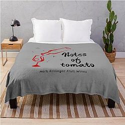 Notes of Tomato Moira Rose Throw Blanket