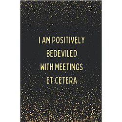 I Am Positively Bedeviled With Meetings Et Cetera: Funny Meeting Notebook for Taking Minutes | Moira Rose Quote | Gift for Coworkers GREAT Gift for Yourself | Funny Meeting Minutes Keeper