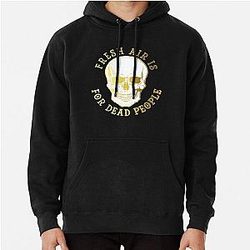 Fresh air for dead people morbid podcast fan art pullover hoodie