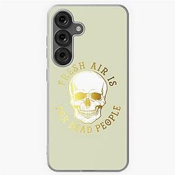 Fresh air is for dead people, Morbid Podcast Fan Art Samsung Galaxy Soft Case